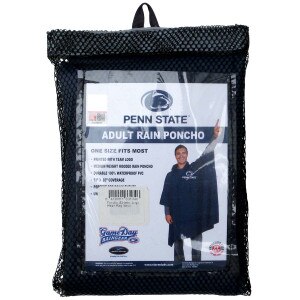 Penn State navy adult rain poncho in mesh bag